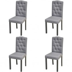 Sonata H Трапезни столове, 4 бр, сиви, текстил - Scaune de dining