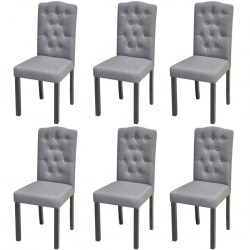 Sonata H Трапезни столове, 6 бр, сиви, текстил - Scaune de dining