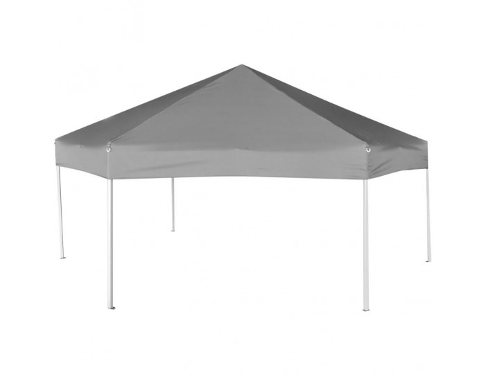 Sonata Шестоъгълна Pop-Up Шатра с 6 стени, сива, 3,6x3,1м -