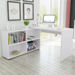 Sonata Ъглово бюро с четири рафта, бяло - Comparare produse