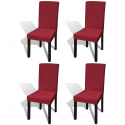 Sonata Покривни калъфи за столове, еластични, 4 бр, бордо - Huse pentru mobilier