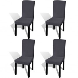 Sonata Покривни калъфи за столове, еластични, 4 бр, антрацит - Huse pentru mobilier