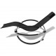 Sonata Геометричен шезлонг, стомана, черно и сиво -