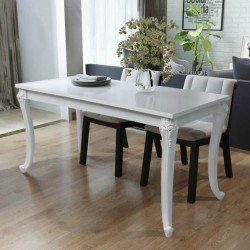 Sonata H Трапезна маса, 116x66x76 см, силен гланц, бяла - Mese de dining