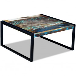 Sonata H Маса за кафе, регенерирано дърво масив, 80x80x40 cм - Măsuțe de living