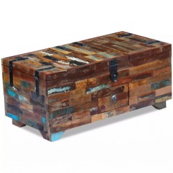 Sonata H Кафе маса/ракла, регенерирано дърво масив, 80x40x35 cм - Măsuțe de living