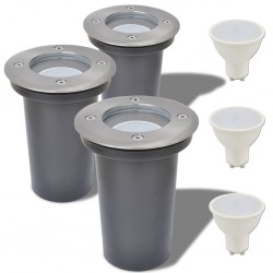 Sonata Градински LED лампи за вграждане в земя, 3 бр, кръгли - Iluminat exterior