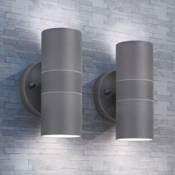 Sonata Външни LED лампи, 2бр, неръждаема стомана, насочени горе/долу - Decorațiuni