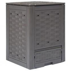 Sonata Градински компостер, кафяв, 60x60x83 см, 300 л - Construcții de exterior