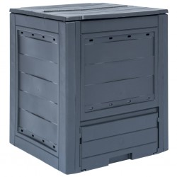 Sonata Градински компостер, сив, 60x60x73 см, 260 л - Construcții de exterior