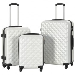 Sonata Комплект твърди куфари с колелца, 3 бр, светлосребристи, ABS - Accesorii de călătorie