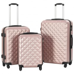 Sonata Комплект твърди куфари с колелца, 3 бр, розово злато, ABS - Accesorii de călătorie