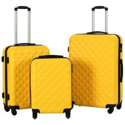 Sonata Комплект твърди куфари с колелца, 3 бр, жълти, ABS - Accesorii de călătorie