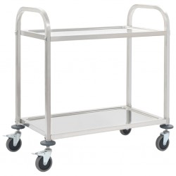 Sonata Кухненска количка с 2 рафта, 107x55x90 см, неръждаема стомана - Accesorii de bucătărie