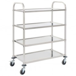 Sonata Кухненска количка с 4 рафта, 107x55x125 см, неръждаема стомана - Accesorii de bucătărie