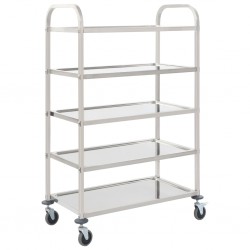 Sonata Кухненска количка с 5 рафта, 107x55x147 см, неръждаема стомана - Accesorii de bucătărie