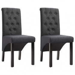 Sonata H Трапезни столове, 2 бр, тъмносиви, текстил - Scaune de dining