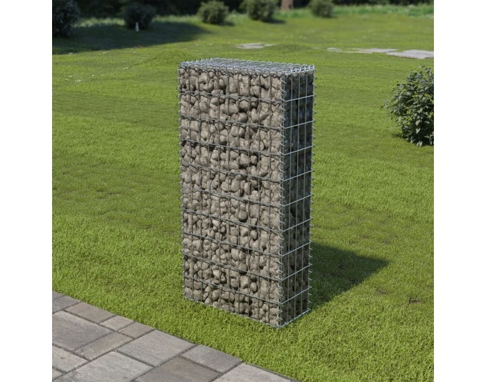 Sonata Габионна стена с капаци, поцинкована стомана, 50x20x100 см -