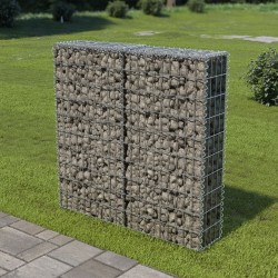 Sonata Габионна стена с капаци, поцинкована стомана, 100х20х100 см - Garduri