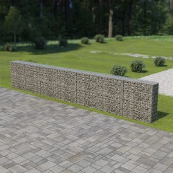 Sonata Габионна стена с капаци, поцинкована стомана, 600х30х100 см - Garduri