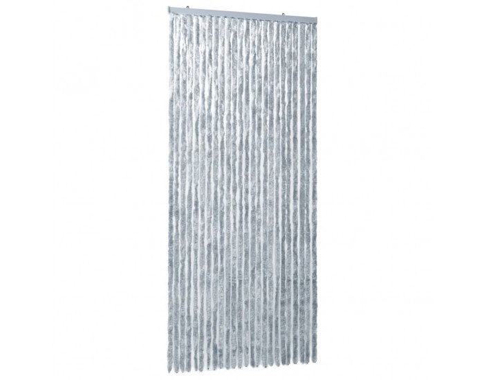 Sonata Завеса против насекоми, бяло и сиво, 100x220 см, шенил -