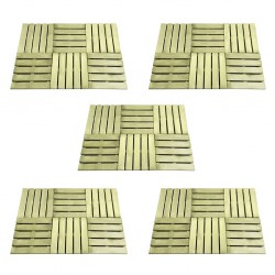 Sonata 30 бр декинг дъски, 50x50 см, FSC дървесина, зелени - Materiale pentru decorațiuni