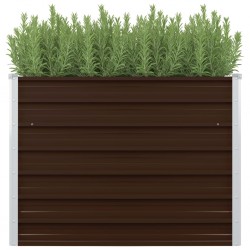 Sonata Повдигната леха, кафява, 100x100x77 см, поцинкована стомана - Ghivece, jardiniere