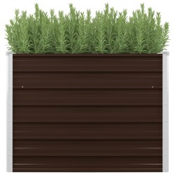 Sonata Градински плантер, кафяв, 100x40x77 см, поцинкована стомана - Ghivece, jardiniere