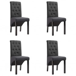 Sonata H Трапезни столове, 4 бр, тъмносиви, текстил - Scaune de dining