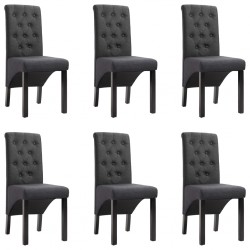 Sonata H Трапезни столове, 6 бр, тъмносиви, текстил - Scaune de dining