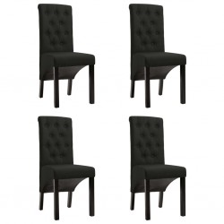 Sonata H Трапезни столове, 4 бр, черни, текстил - Scaune de dining