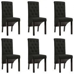 Sonata H Трапезни столове, 6 бр, черни, текстил - Scaune de dining