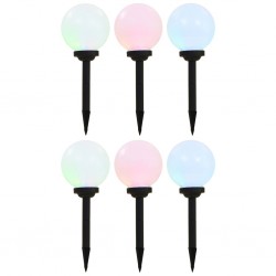 Sonata Градински соларни лампи, 6 бр, LED, сферични, 20 см, RGB - Iluminat exterior
