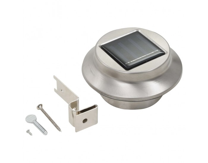 Sonata Градински соларни лампи, 12 бр, LED, кръгли, 12 см, бели -