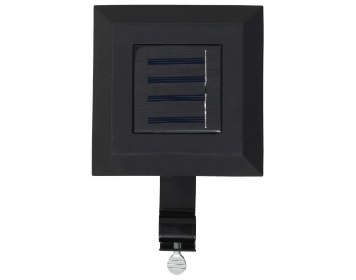 Sonata Градински соларни лампи, 12 бр, LED, квадратни, 12 см, черни -