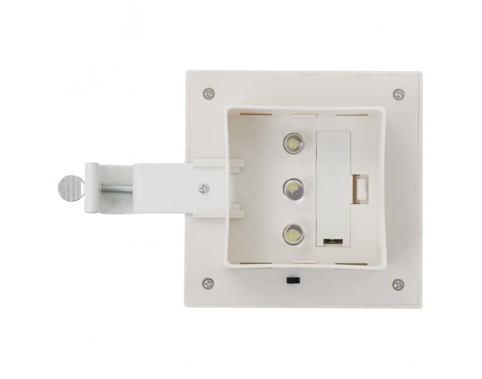Sonata Градински соларни лампи, 12 бр, LED, квадратни, 12 см, бели -