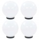 Sonata Градински сфери за LED лампи, 4 бр, 20 см, PMMA -