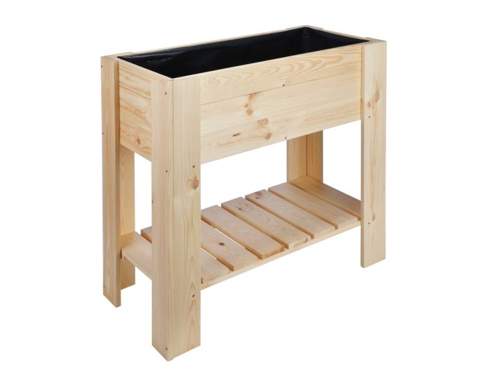 HI Повдигната леха, 92x41x80 см, бор масив