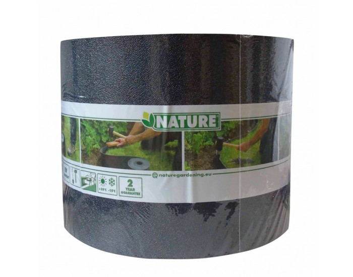 Nature Градинска бордюрна лента, 0,15x10 м, черна