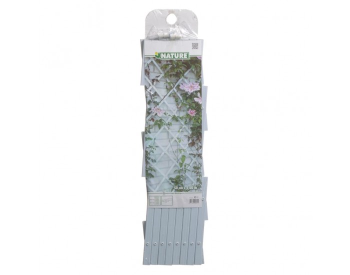 Nature Градинска пергола, 50x150 см, PVC, бяла, 6040701