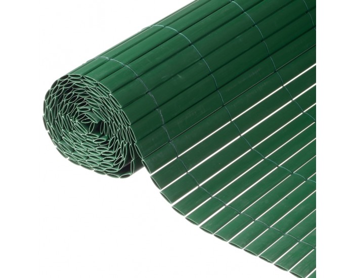 Nature Двустранен градински параван, PVC, 1x3 м, зелен