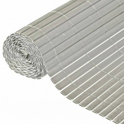Nature Двустранен градински параван, PVC, 1x3 м, сив - Sonata H
