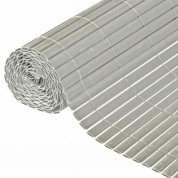 Nature Двустранен градински параван, PVC, 1,5x3 м, сив - Sonata H
