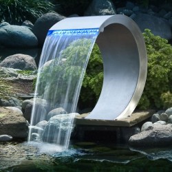 Ubbink Водопад Mamba, неръждаема стомана, с LED осветление - Construcții de exterior