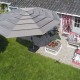 Madison Градински чадър Syros 350 см отворена структура таупе кръгъл