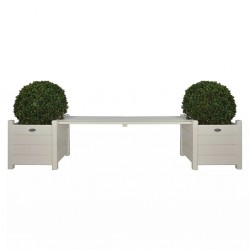 Esschert Design Сандъци за цветя с пейка-мост, бели, CF33W - Comparare produse