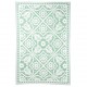 Esschert Design Килим за открито 182x122 см плочки зелено и бяло