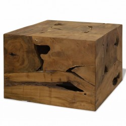 Sonata H Маса за кафе, 50x50x35 см, естествена тикова дървесина, кафява - Măsuțe de living