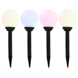 Sonata Градински соларни лампи, 4 бр, LED, сферични, 15 см, RGB - Comparare produse