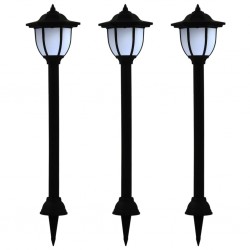 Sonata Градински соларни лампи, 3 бр, LED, черни - Comparare produse